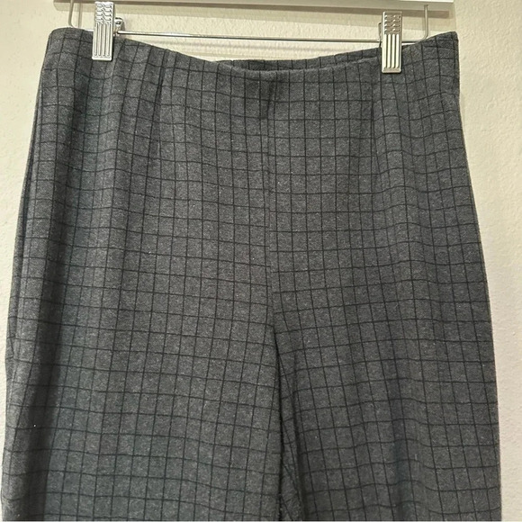 J. Jill Pointe Slim Leg Pants Dark Gray with Small Checker Print Size Small GUC - Picture 3 of 8